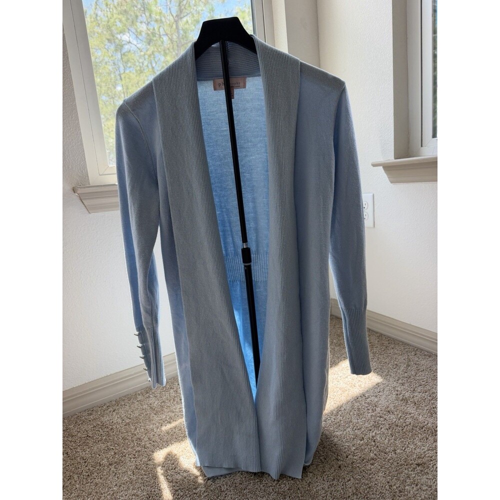 Philosophy Cardigan Sweater Size M Light Blue
